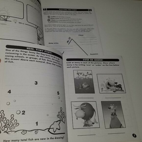 8 NEW Fraboomerang Activity Workbooks Cartoons Bathtub Surfing Dinosaur Summer - Picture 4 of 7
